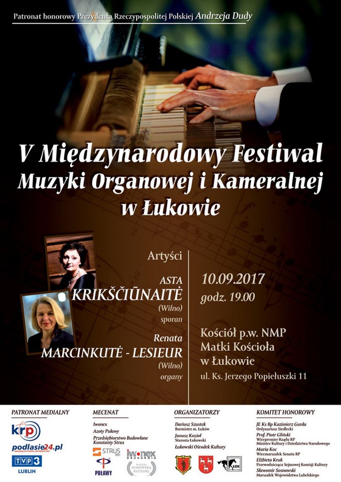 V Międzynarodowy Festiwal Muzyki Organowej i Kameralnej - Asta Krikščiūnaitė i Renata Marcinkutė-Lesieur