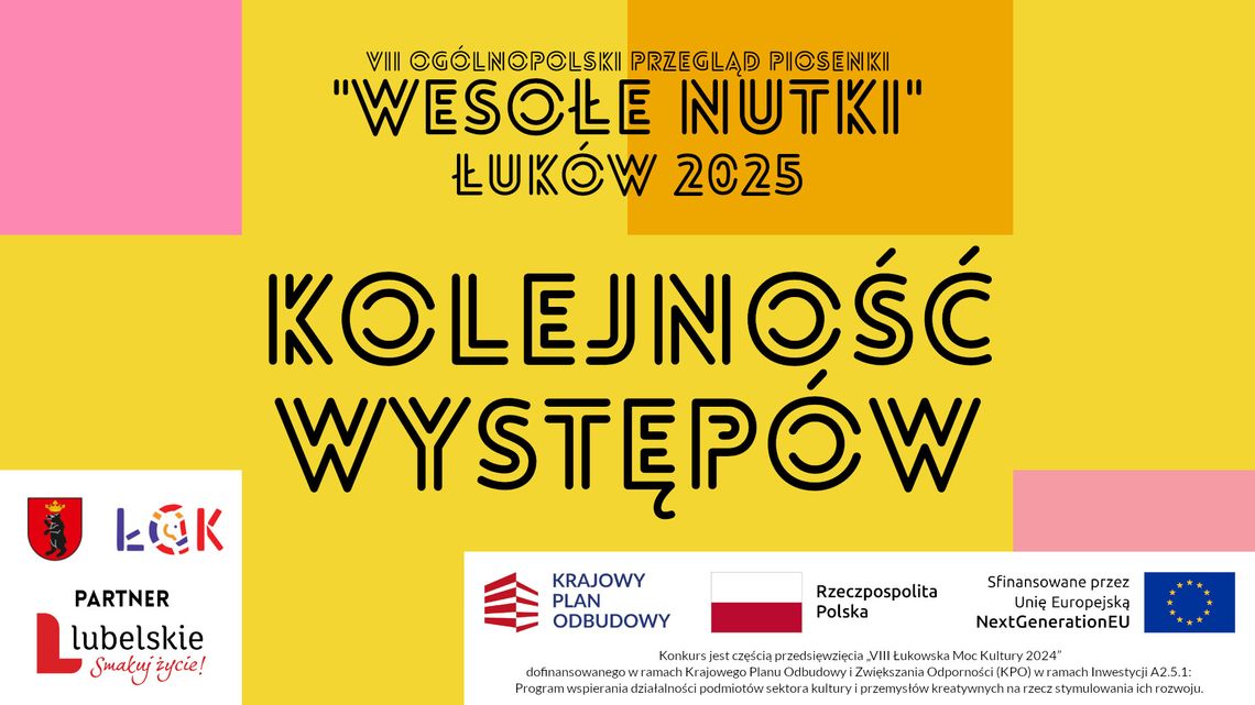 Wesołe Nutki 2025: Kolejność występów