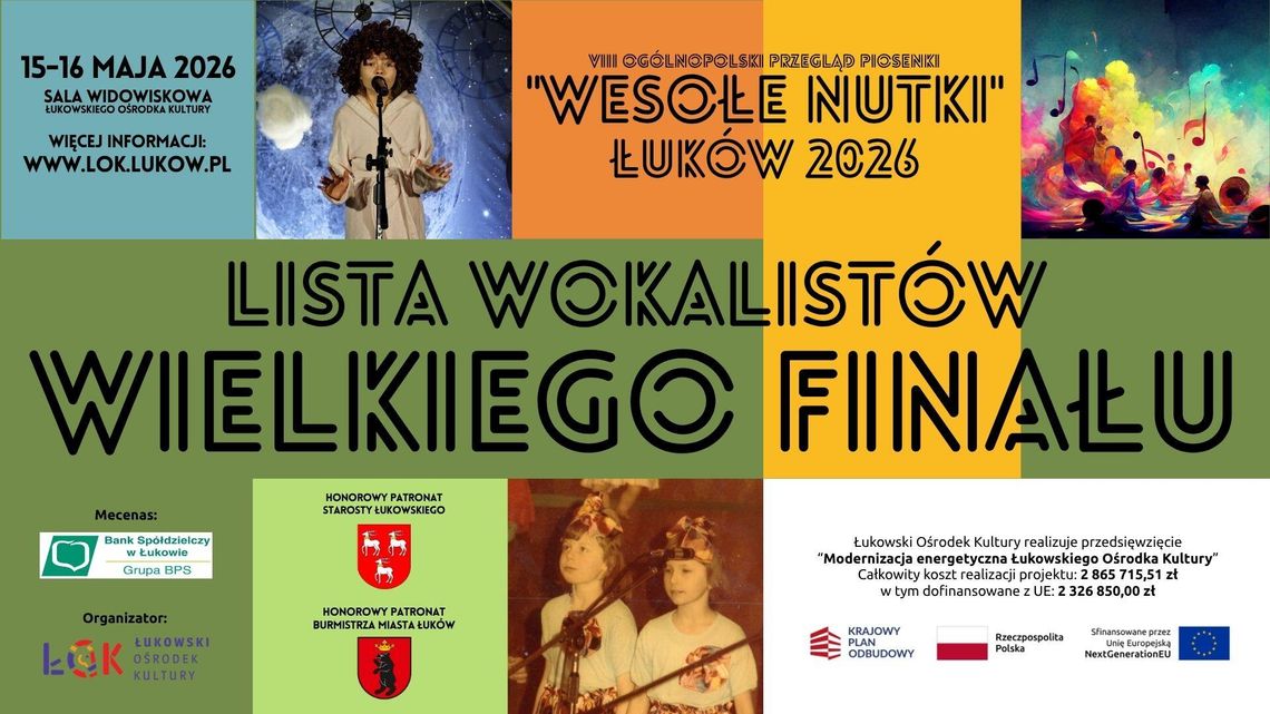 Wesołe Nutki 2026: lista wokalistów Wielkiego Finału Wesołe Nutki 2026: lista wokalistów Wielkiego Finału
