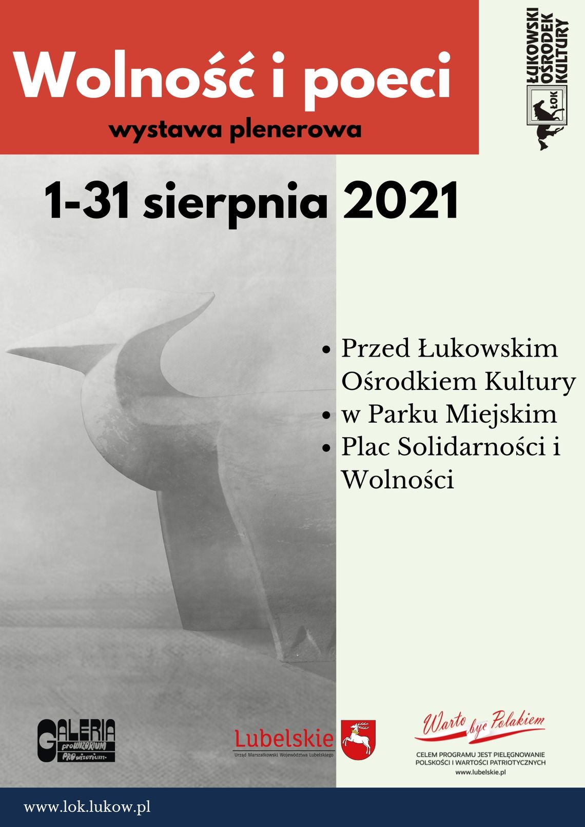 Wystawa plenerowa: Wolność i poeci /1-31 sierpnia 2021
