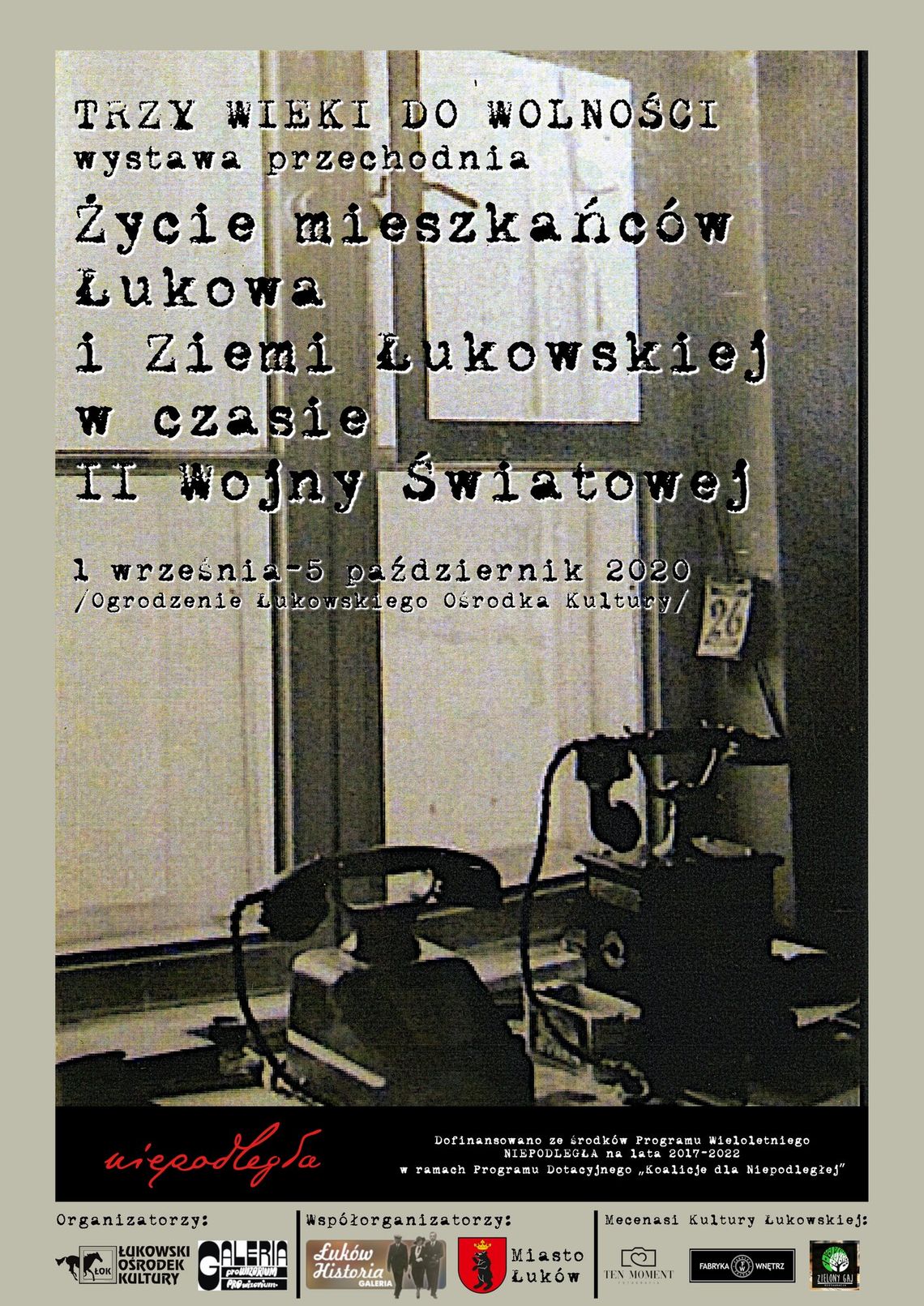 Wystawa przechodnia "Życie mieszkańców Łukowa i Ziemi Łukowskiej w czasie II Wojny Światowej" /1 września-5 października 2020