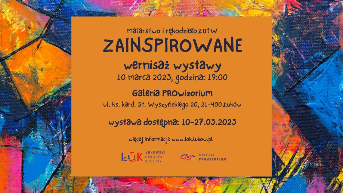 Wystawa "Zainspirowane" słuchaczy ŁUTW /10-27.03.23