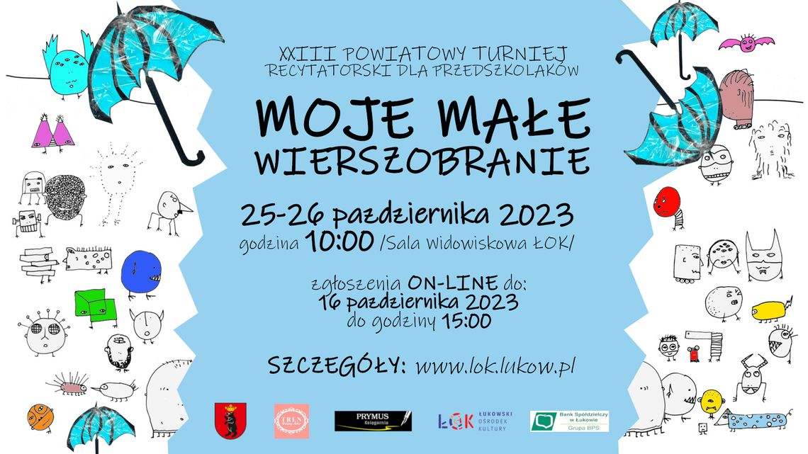 XXIII Powiatowy Turniej Recytatorski dla Przedszkolaków „Moje Małe Wierszobranie” /25-26.10.23