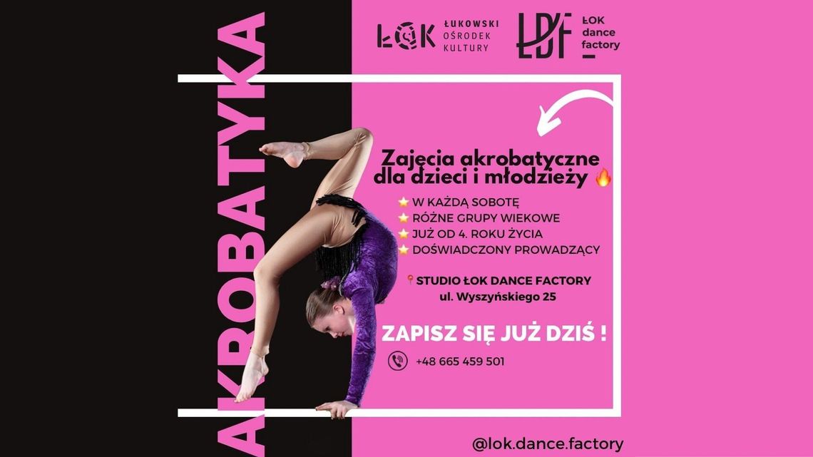 Zajęcia akrobatyczne w ŁOK Dance Factory 25/26
