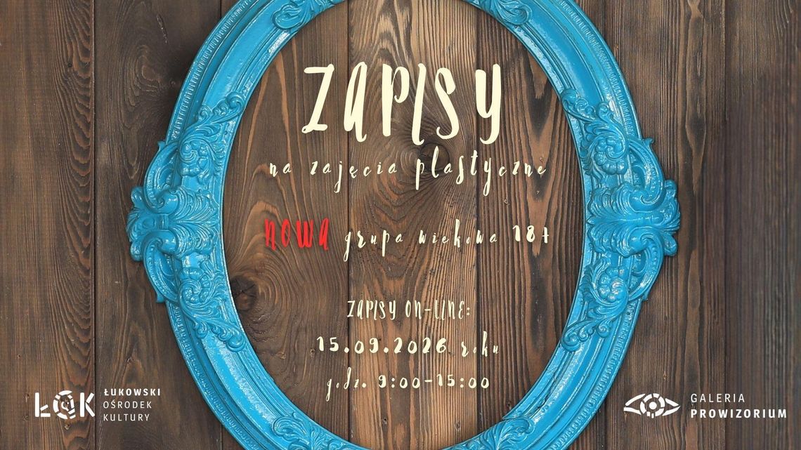 Zapisy do nowej grupy zajęć plastycznych 18+ /15.09.26 Zapisy do nowej grupy zajęć plastycznych 18+ /15.09.26