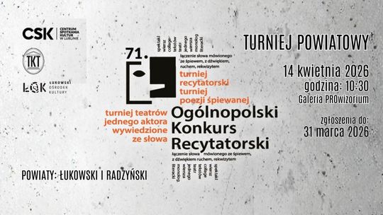 Eliminacje międzypowiatowe 71. Ogólnopolskiego Konkursu Recytatorskiego