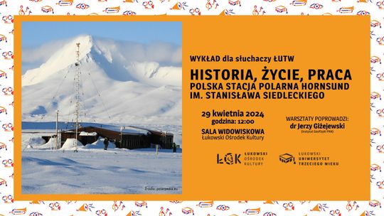 Wykład ŁUTW: "Polska Stacja Polarna Hornsund im. Stanisława Siedleckiego. Historia, życie, praca"