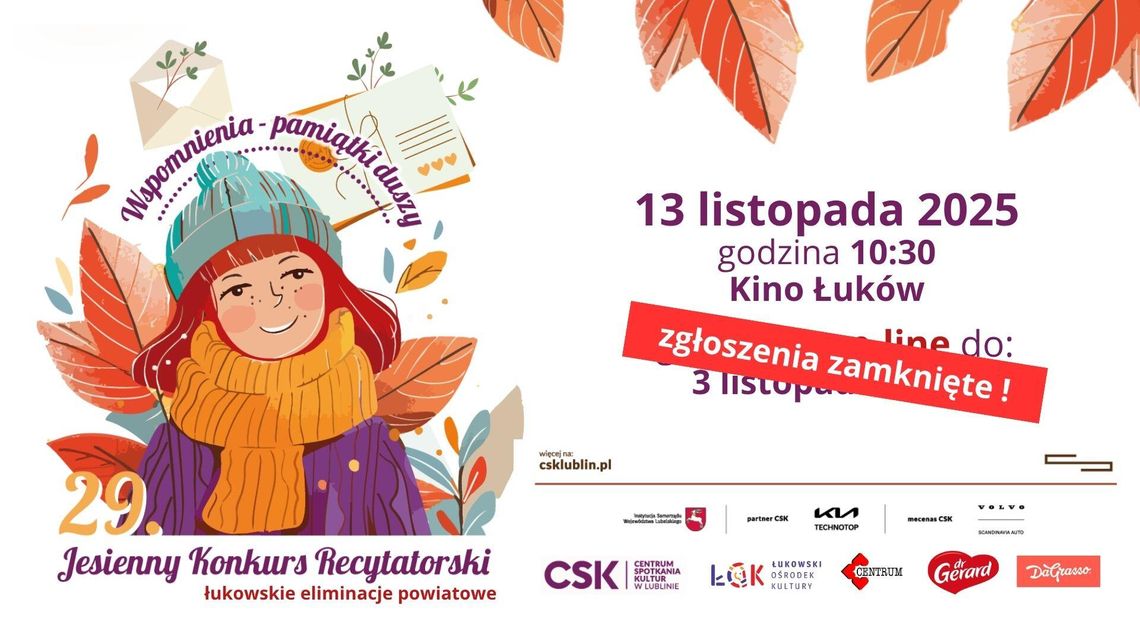 29. Jesienny Konkurs Recytatorski 29. Jesienny Konkurs Recytatorski