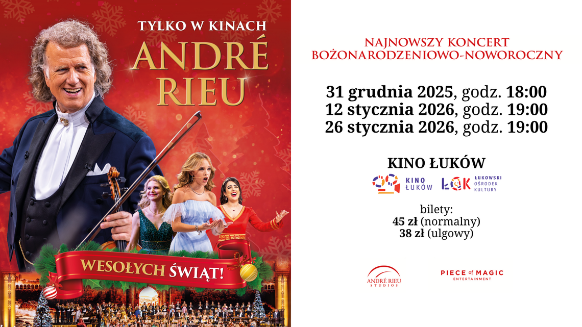„André Rieu. Wesołych Świąt!” w Kinie Łuków
