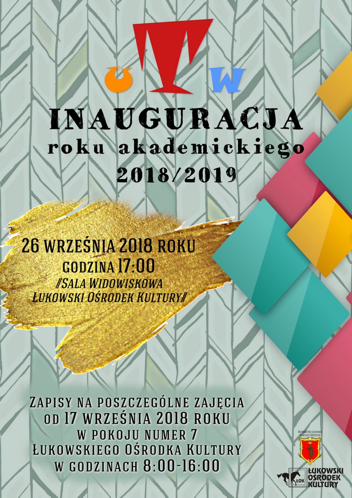 Inauguracja roku akademickiego ŁUTW 2018-2019