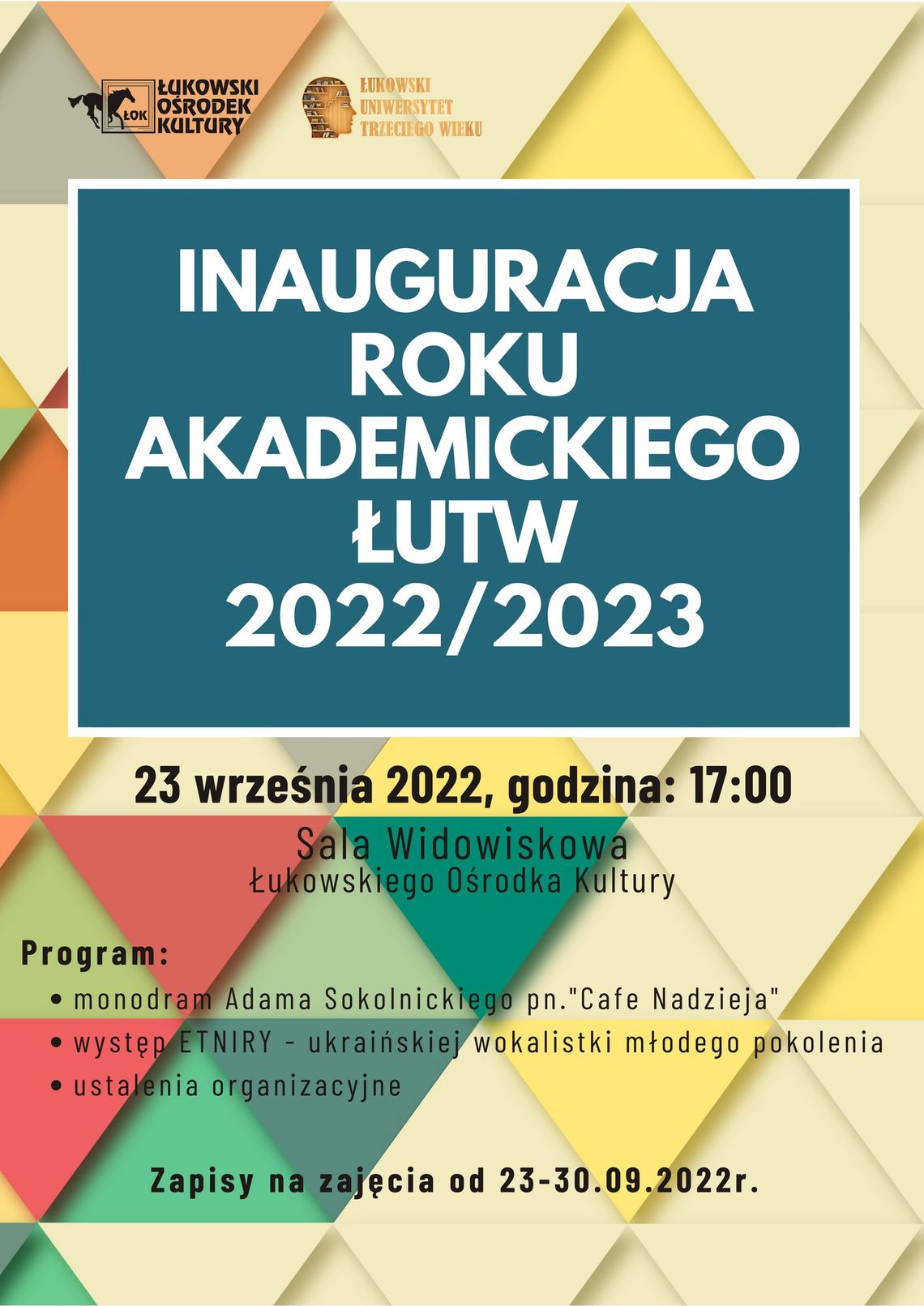 Inauguracja roku akademickiego ŁUTW 2022/2023