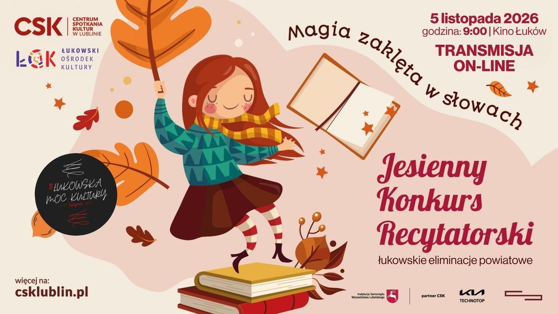 KONIEC ZGŁOSZŃ: Eliminacje powiatowe 30. Jesiennego Konkursu Recytatorskiego KONIEC ZGŁOSZŃ: Eliminacje powiatowe 30. Jesiennego Konkursu Recytatorskiego