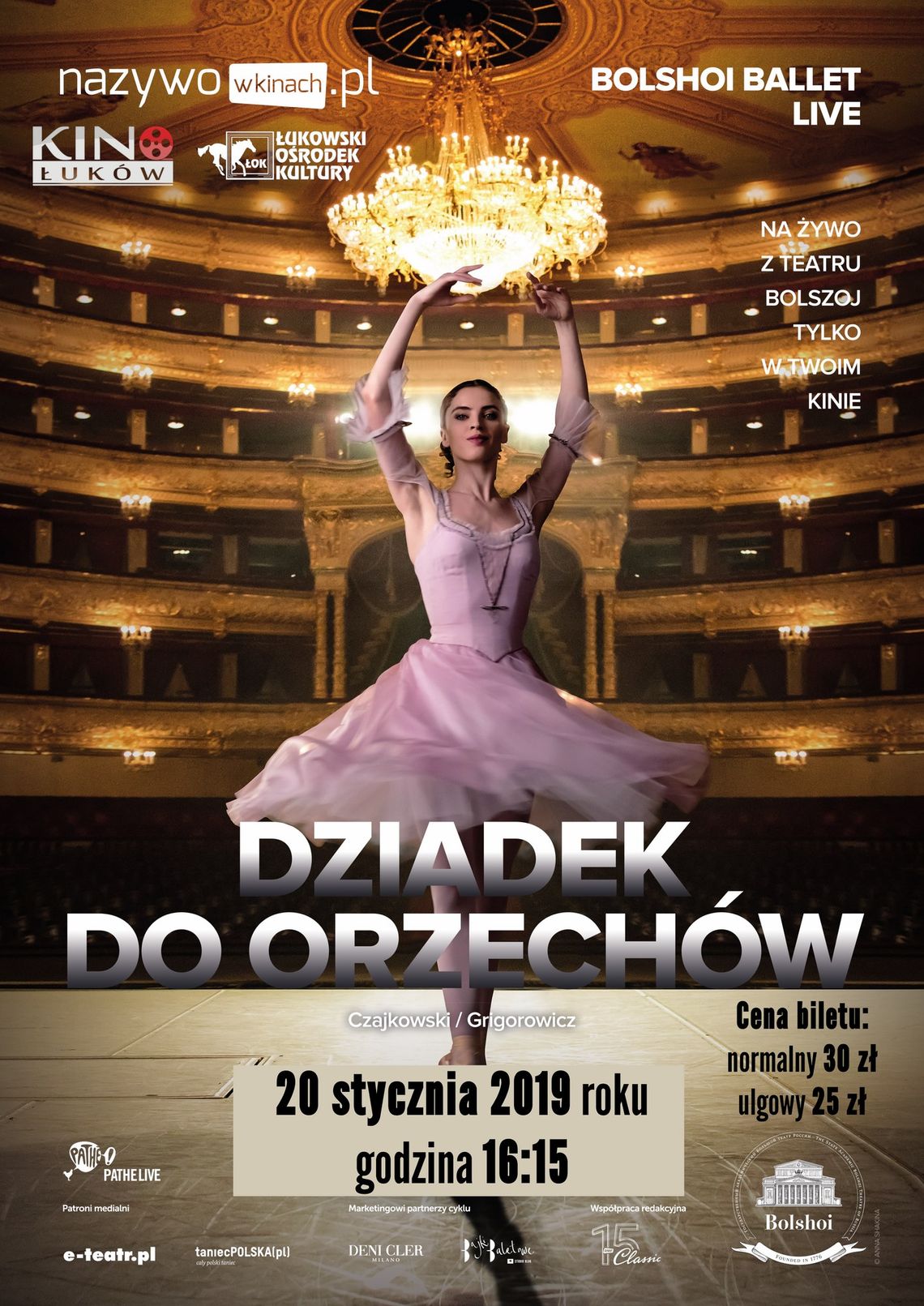 Retransmisja spektaklu baletowego z Teatru Bolszoj "Dziadek do Orzechów"