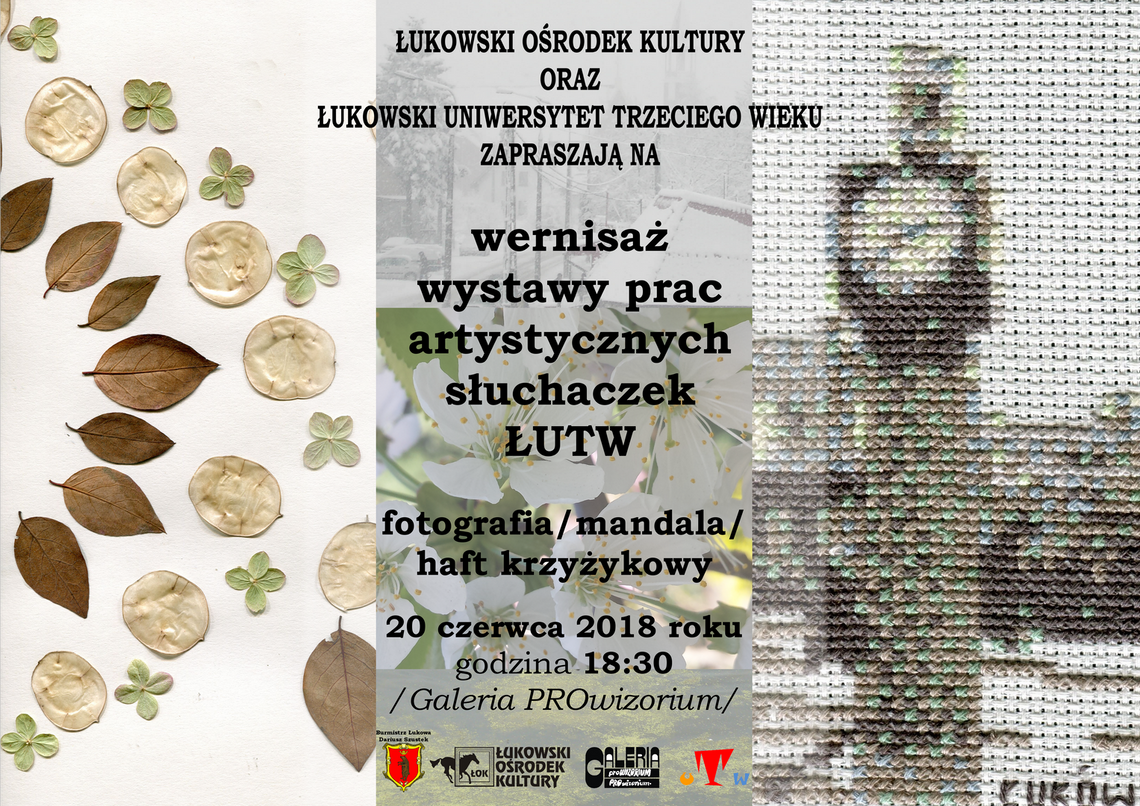Wernisaż wystawy prac artystycznych słuchaczek ŁUTW w Galerii PROwizorium Łukowskiego Ośrodka Kultury