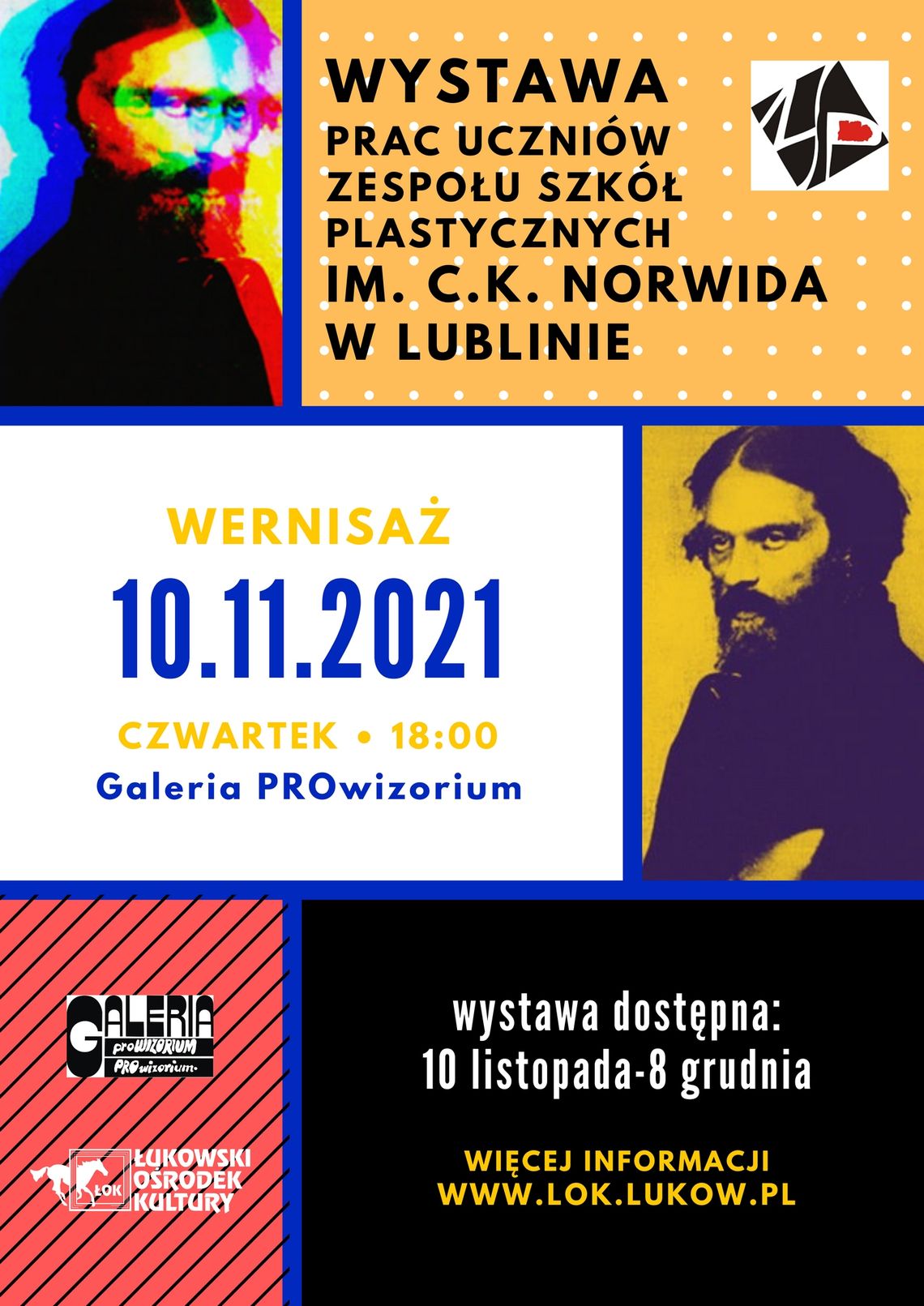 Wystawa prac uczniów Zespołu szkół Plastycznych im. C.K. Norwida w Lublinie